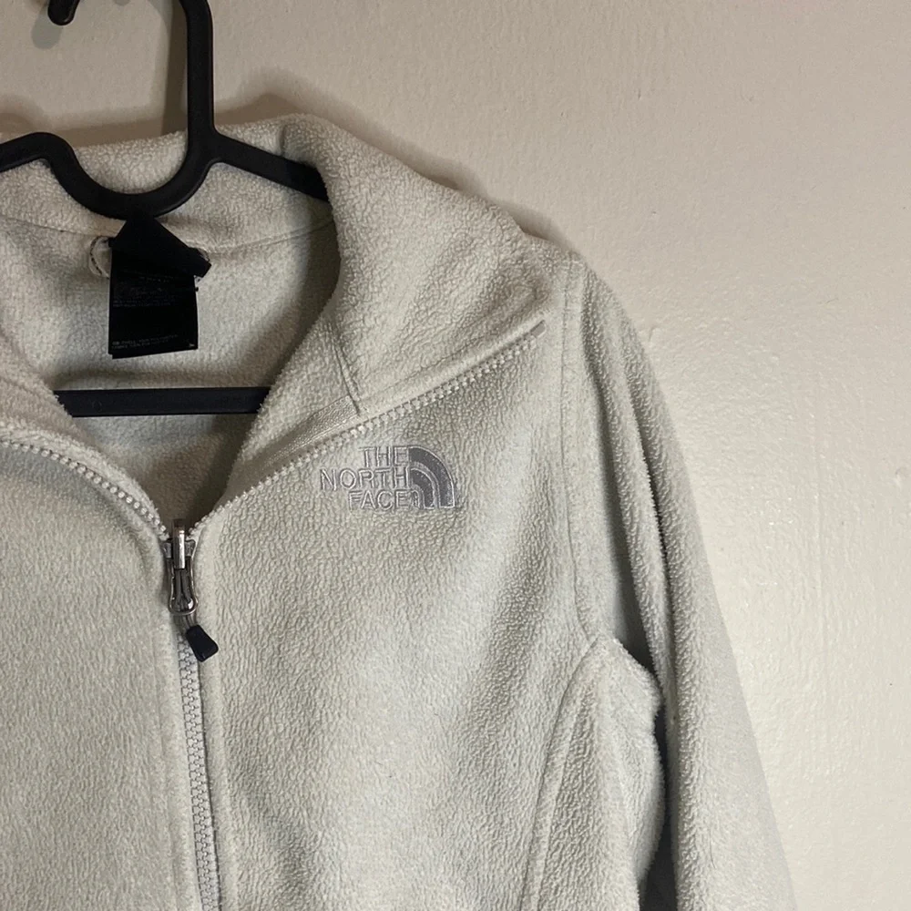 💋Comfy White North Face fleece zip up! - Picture 1 of 11